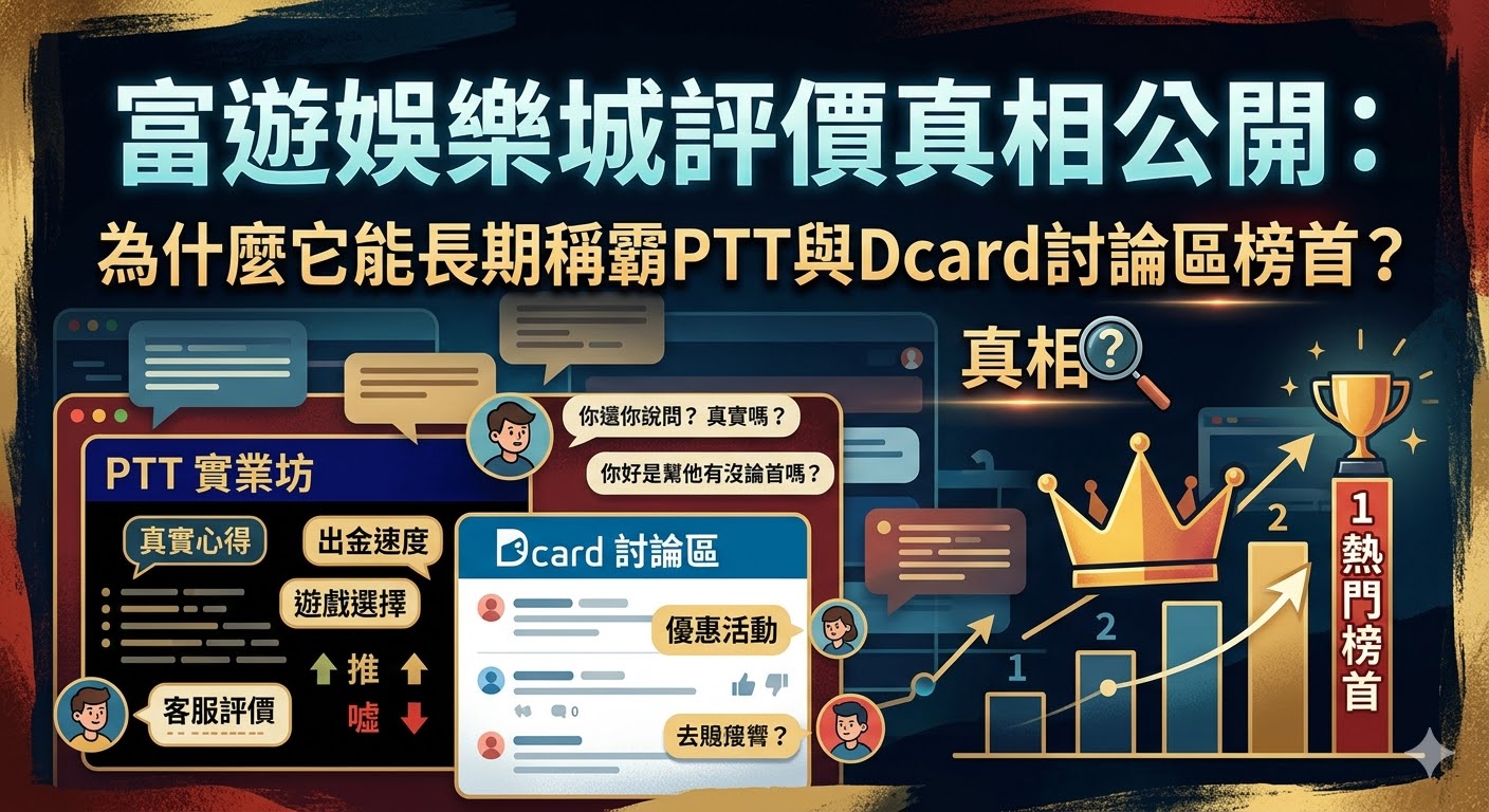 富遊娛樂城評價真相公開：為什麼它能長期稱霸PTT與Dcard討論區榜首？