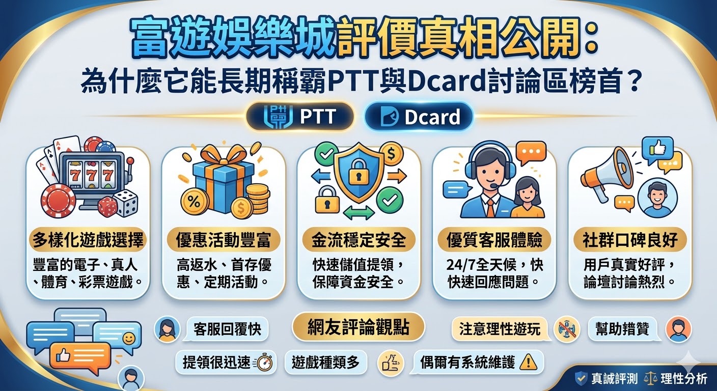 富遊娛樂城評價真相公開：為什麼它能長期稱霸PTT與Dcard討論區榜首？